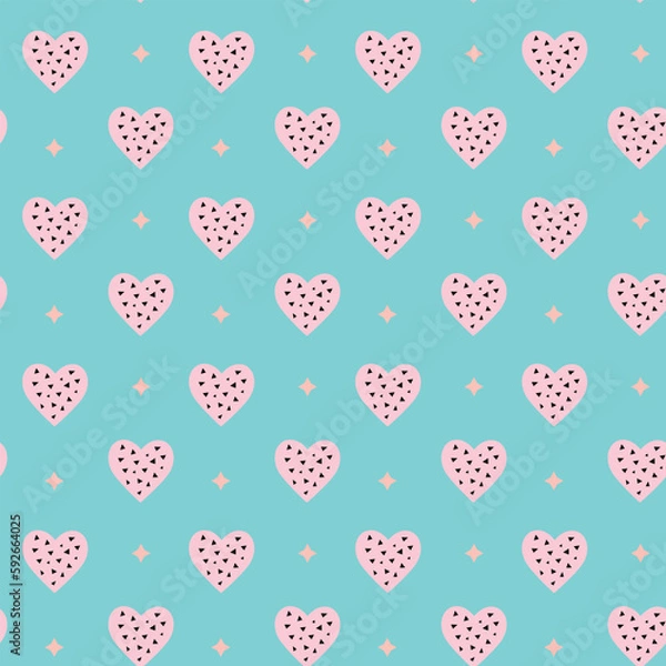 Fototapeta seamless pattern with hearts