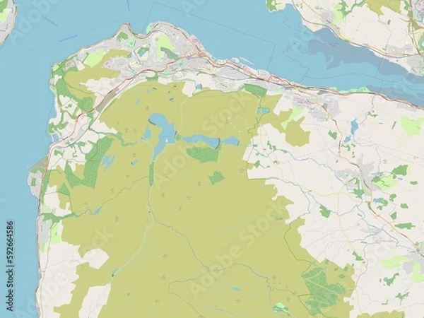 Obraz Inverclyde, Scotland - Great Britain. OSM. No legend