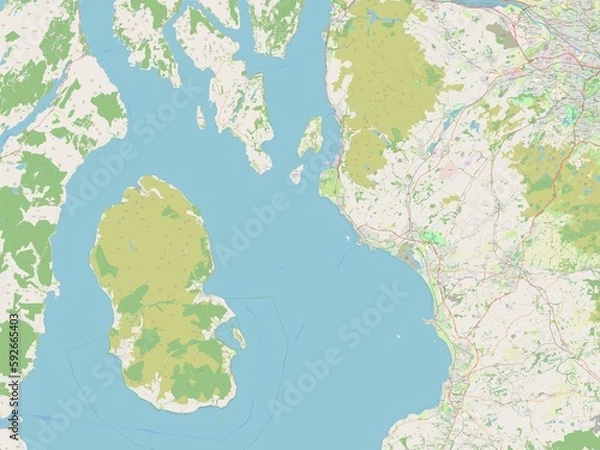 Obraz North Ayrshire, Scotland - Great Britain. OSM. No legend
