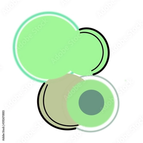 Obraz overlapping circle images