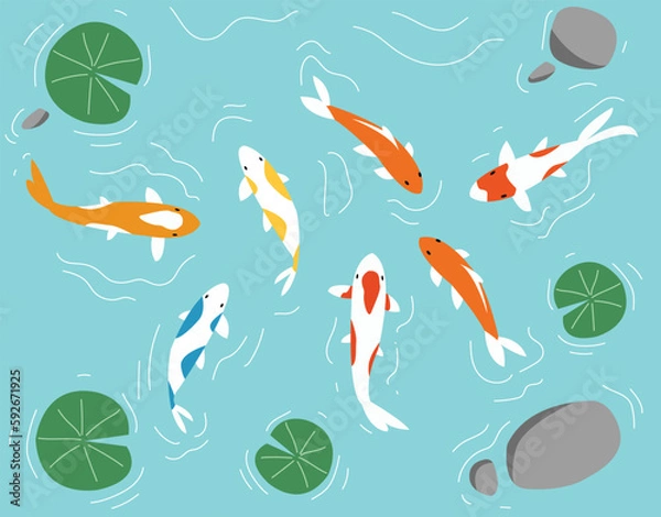 Obraz seamless pattern with fishes