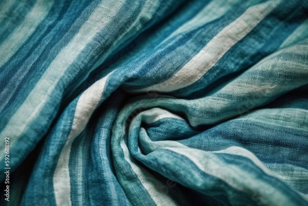 Fototapeta fabric texture background. blue. generative ai 