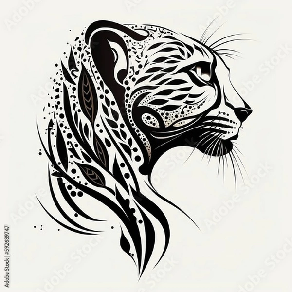 Fototapeta leopard tattoo