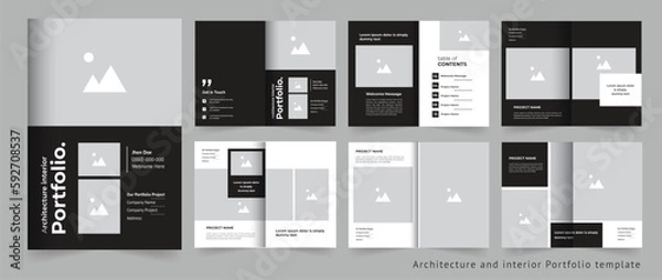 Fototapeta Architecture Portfolio professional architecture portfolio or interior portfolio