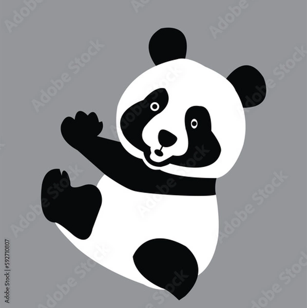 Obraz panda bear with a heart