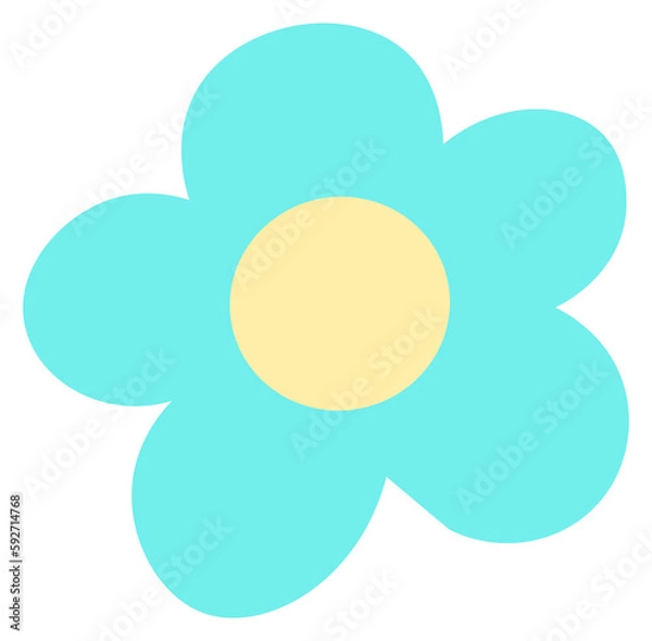 Obraz blue flower sticker