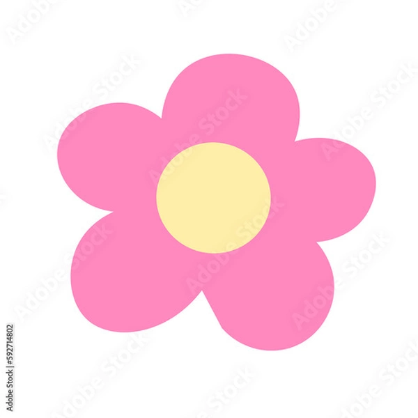 Obraz pink flower icon