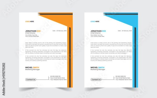 Obraz The Best Corporate Business Letterhead Design Template