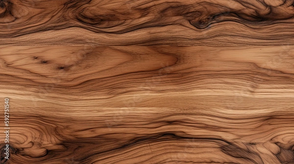 Fototapeta detailed core walnut wood with veins  texture for furniture textures with details tile format repetitive pattern - generative ai