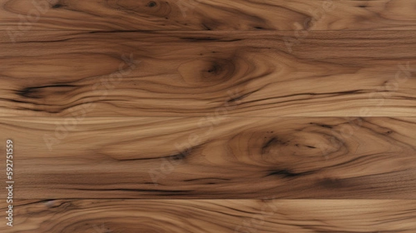 Fototapeta detailed walnut wood texture for furniture textures with details tile format repetitive pattern - generative ai