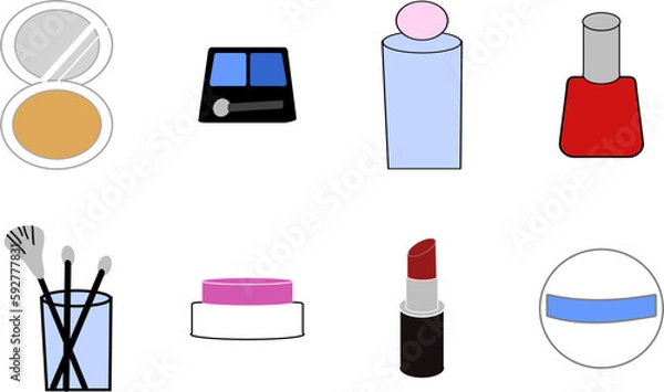 Obraz 8種類の化粧品