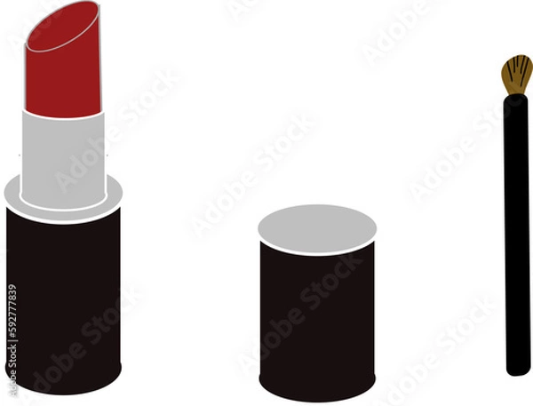 Obraz 口紅とリップブラシ