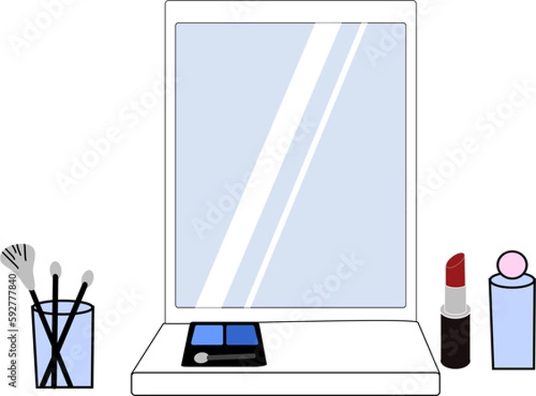 Obraz 鏡と化粧品