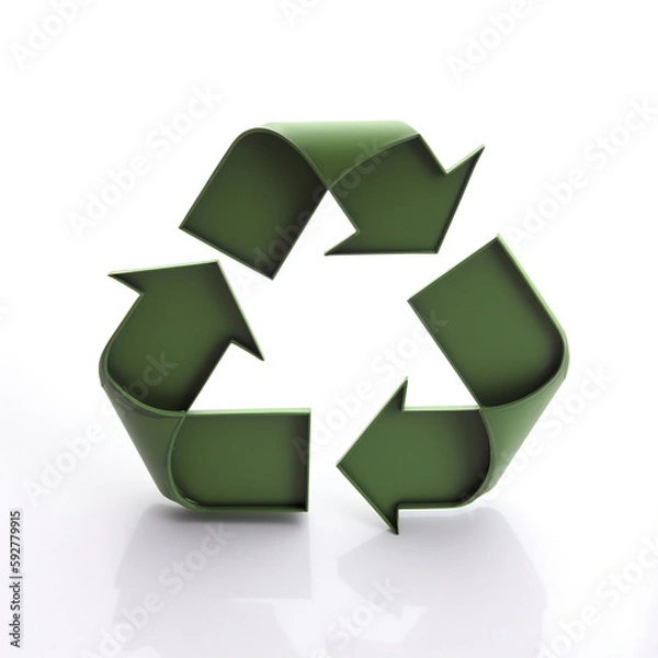 Fototapeta AI generated, Recycling Logo