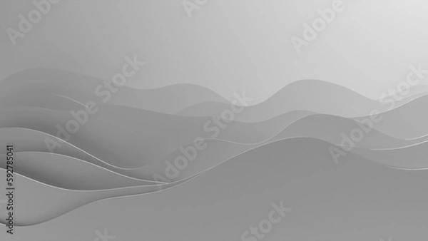 Fototapeta White abstract wavy texture. Seamless modern pattern with waves.