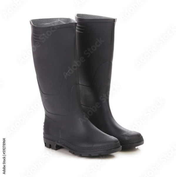 Fototapeta Pair high rubber boots.