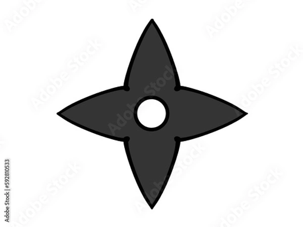 Fototapeta 忍者の手裏剣イラスト素材