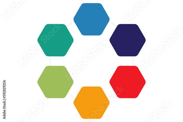 Fototapeta  Infographic element colorful object icon box and ribbon.