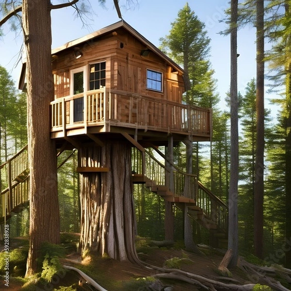 Fototapeta treehouse242, Generative AI