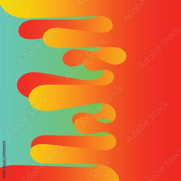 Fototapeta Colorful geometric background. Fluid shapes composition. Abstract background color gradient geometric ornament seamless pattern background design