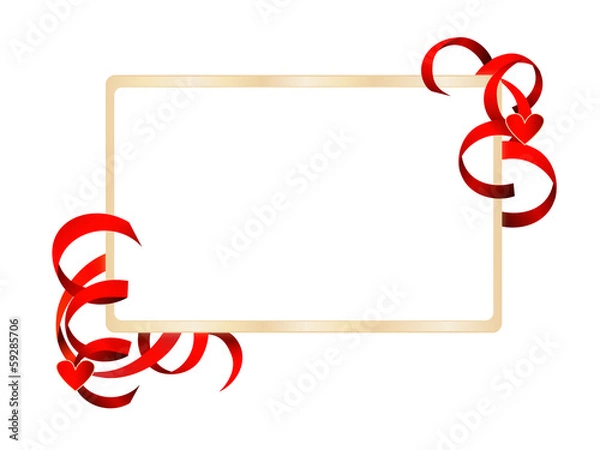 Obraz Gutscheinkarte mit Luftschlangen