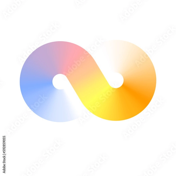 Obraz Infinity gradient geometric logo