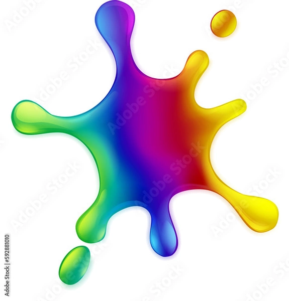 Fototapeta Paint Splash Rainbow Color Splat Design Splatter