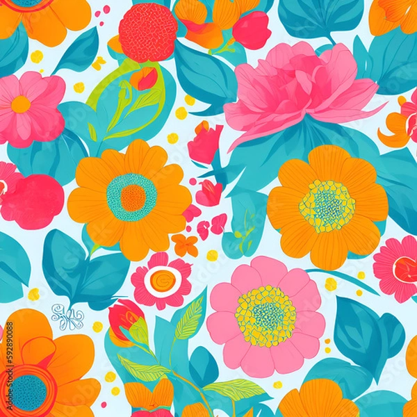 Obraz seamless pattern with flowers