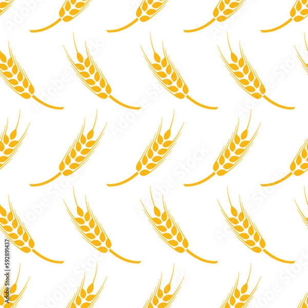 Obraz Seamless pattern of spikelets