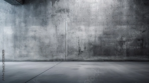 Obraz Texture of old gray concrete wall for background. Generative AI