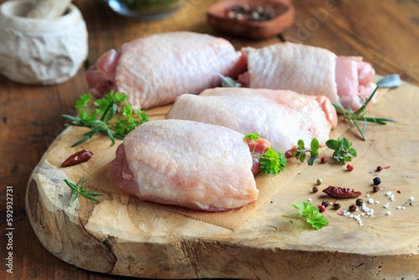 Fototapeta  Chicken thighs without bones