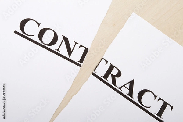 Obraz Broken contract on the desk