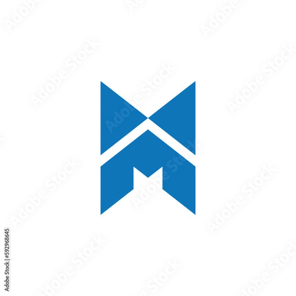 Fototapeta m logo design easy catchy m symbol aa4