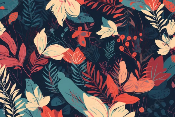 Obraz seamless pattern with leaves