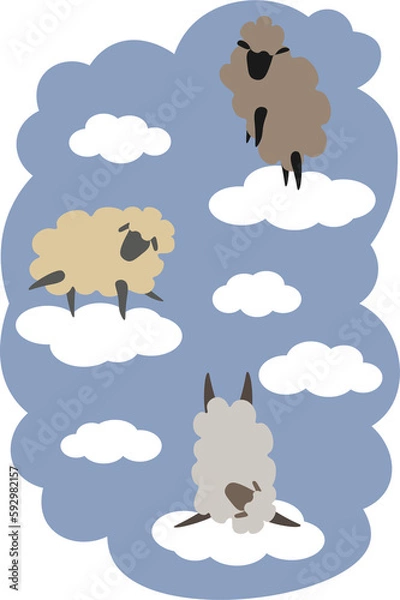 Obraz Sheeps in the clouds