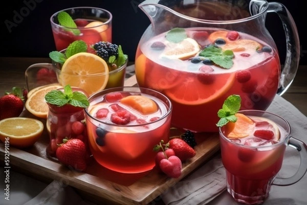 Obraz refreshing fruit punch