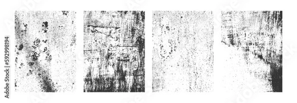 Fototapeta Full Vector Old Grunge Scratched Metal Texture. Retro, vintage distressed grey cardboard, paper texture.