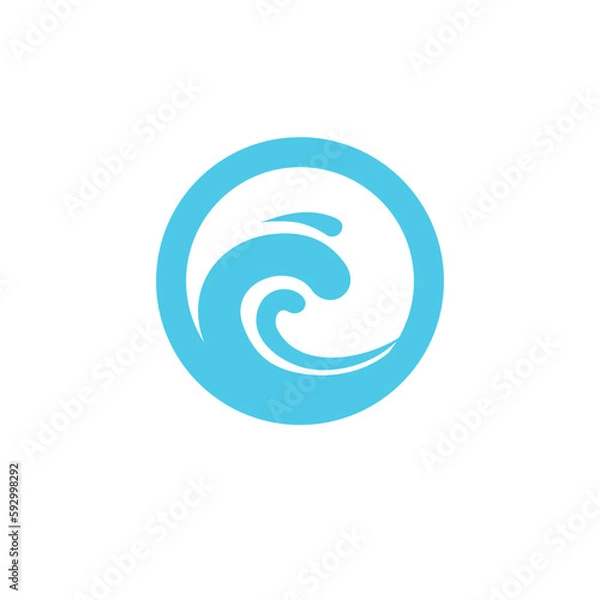 Fototapeta abstract waves with circles