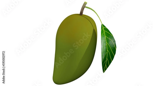 Fototapeta A 3D Illustration of Cartoon Mango.