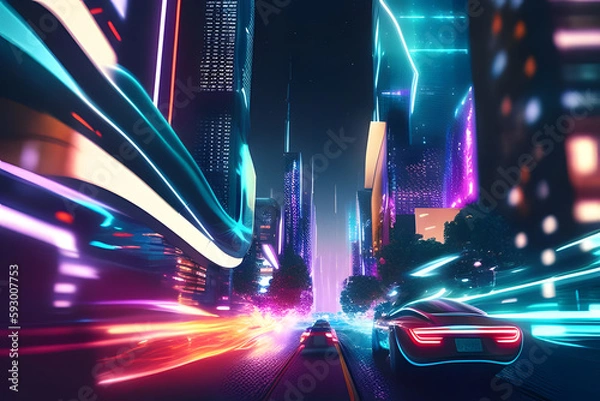 Obraz traffic in night