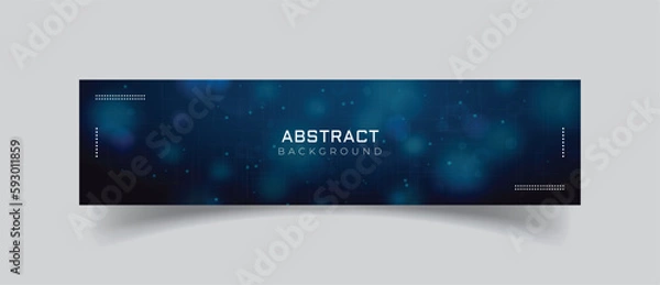 Obraz Linkedin banner abstract background with bubbles