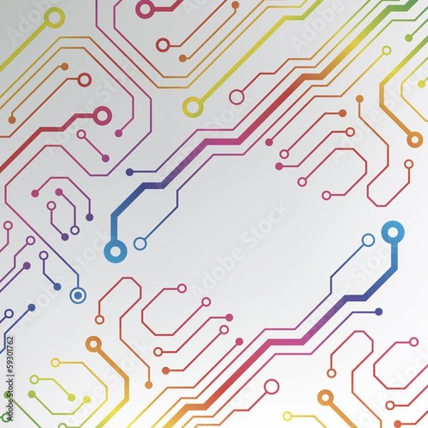 Obraz technology hi-tech circuit board texture