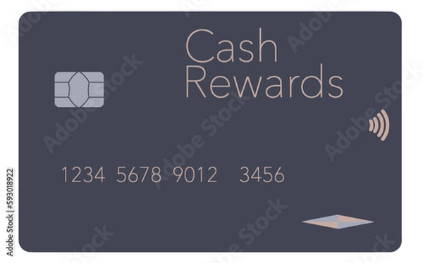 Fototapeta Here is a cash rewards credit card or debit card. 