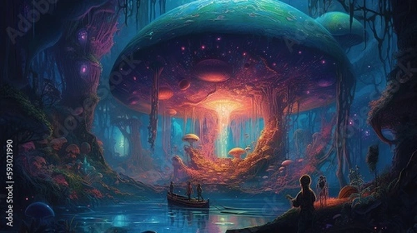 Obraz big mashroom house