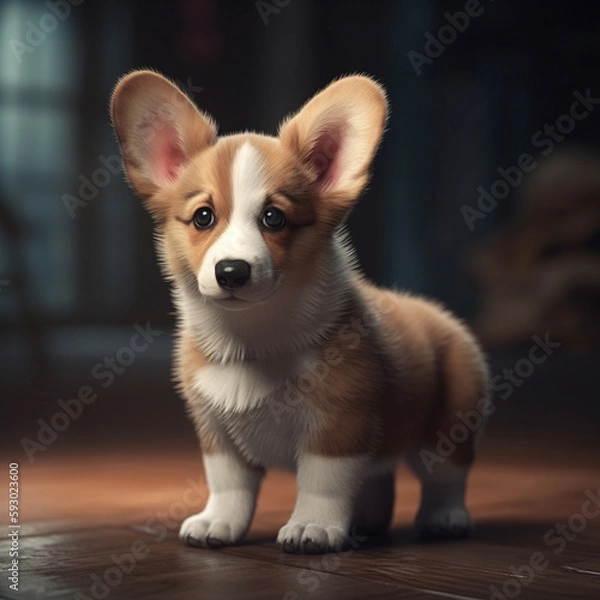 Fototapeta Preciosa imagen de vivos colores de tus compañeros mas fieles, los animales, disfruta de ella y de su tierna mirada