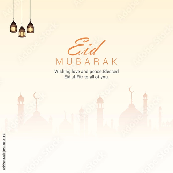 Obraz Eid Greetings Card Design Template 