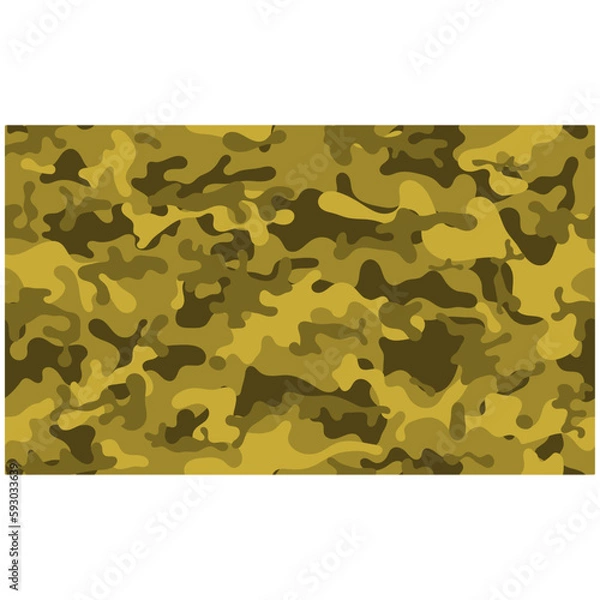 Fototapeta Camouflage seamless pattern. Trendy style camo, repeat. 
Khaki texture, military army hunting. Vector illustration.
