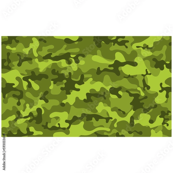 Fototapeta Camouflage seamless pattern. Trendy style camo, repeat. 
Khaki texture, military army hunting. Vector illustration.
