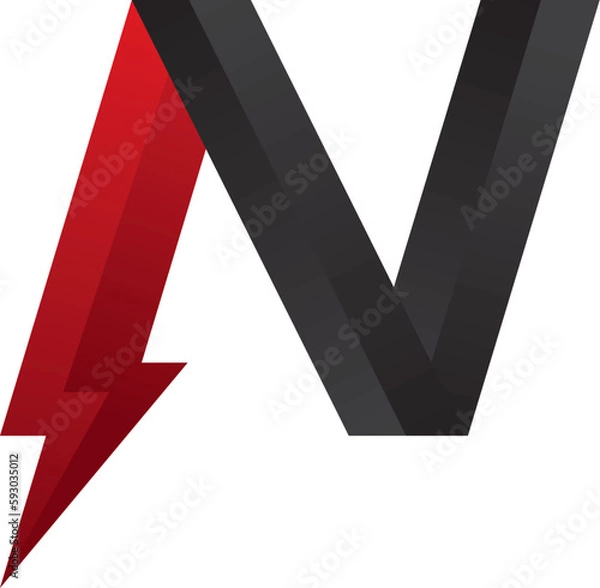 Obraz Letter N Logo Power