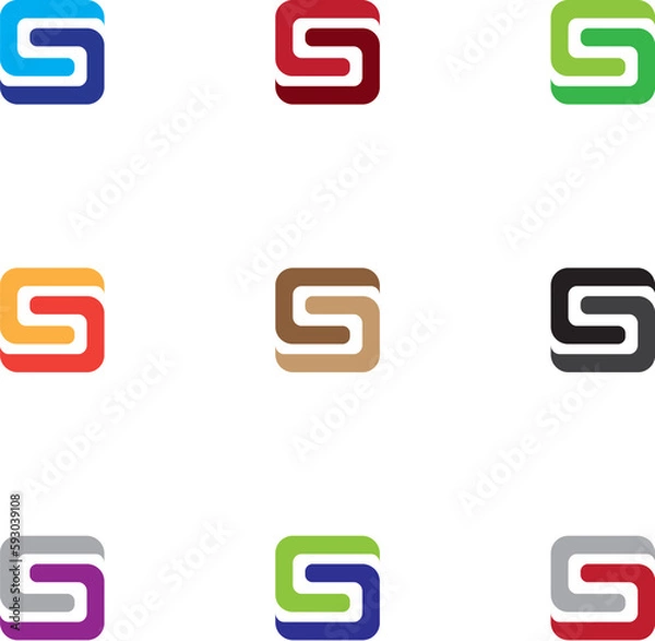 Obraz Letter S Logo Cube 3D 